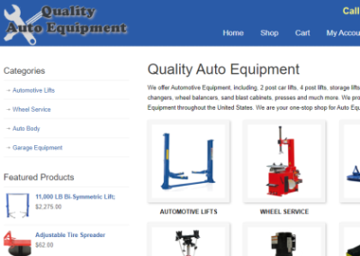 Auto Equipment Website