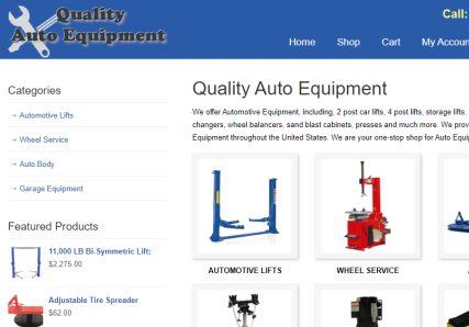 Auto Equipment Website